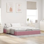 VidaXL Cadre de lit ottoman sans matelas rose 180x200 cm velours