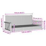 vidaXL Balancelle beige 119x56x48 cm résine tressée