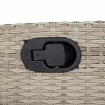 vidaXL Ensemble à manger de jardin et coussins 9 Pièces gris clair rotin