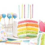 Kit rainbow cake + 7 couleurs de l'Arc-en-ciel (colorants naturels)