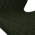 Vidaxl chaise pivotante de salle à manger vert foncé velours