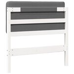 vidaXL Tête de lit capitonnée Blanc et gris clair 90 cm Pin massif