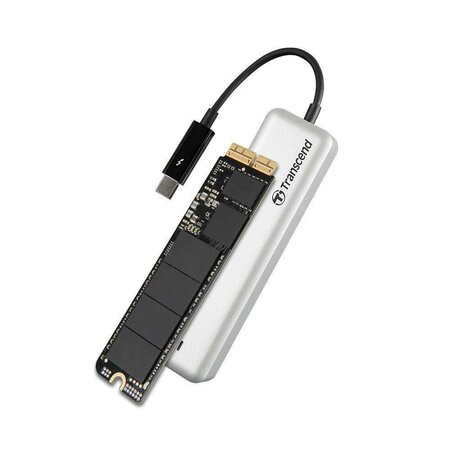 Disque Dur SSD Transcend JetDrive 825 - 480Go - M.2 Type 2280 (spécial Mac) avec adaptateur USB 3.0 Type C