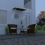 vidaXL Auvent rétractable avec LED 150x150 cm Anthracite