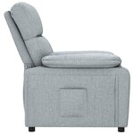 vidaXL Fauteuil inclinable Gris clair Tissu
