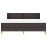 vidaXL Lit à Ressorts avec Matelas Crème 90x200 cm Tissu Marron foncé