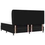 vidaXL Lit à ressorts avec matelas Noir 200 x 200 cm tissu