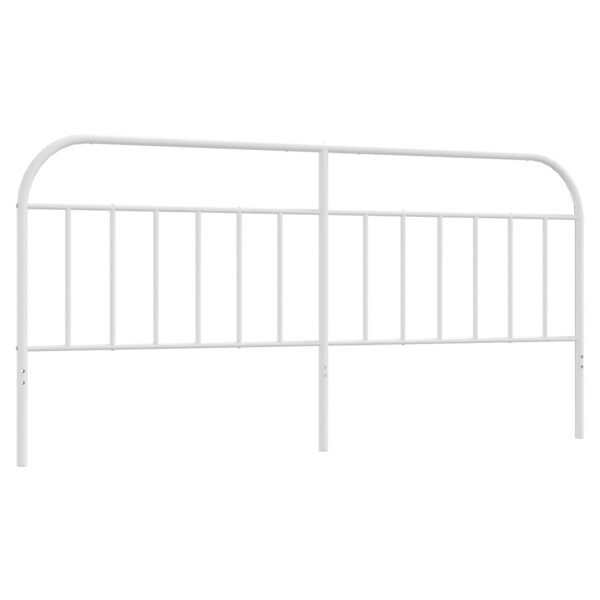 vidaXL Tête de lit métal blanc 200 cm