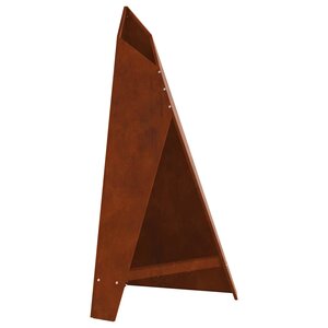 vidaXL Foyer de cheminée Marron 58 x 40 x 100 cm Acier patiné