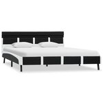 vidaXL Cadre de lit avec LED sans matelas noir 120x200 cm