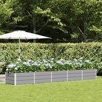 vidaXL Jardinière Gris clair 400 x 80 x 45 cm Acier