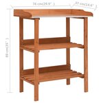 vidaXL Support pour plantes 76x37x89 cm Bois de sapin