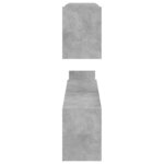 vidaXL Étagères murales 2 Pièces gris béton 100x15x20cm bois d'ingénierie