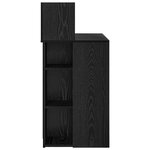 vidaXL Bureau avec rangement Chêne Noir 90x48x101 5 cm Bois d'ingénierie