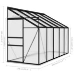Vidaxl serre anthracite aluminium 6 5 m³