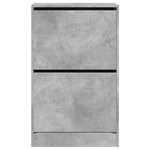 vidaXL Armoire à chaussures gris béton 60x34x96 5 cm bois d'ingénierie