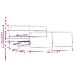 vidaXL Cadre de lit en métal sans matelas chêne sonoma 180x200 cm