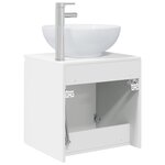 vidaXL Vanité de lavabo mural Blanc brillant 49 5 x 44 5 x 65 cm