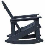 vidaXL Chaises Berçantes Adirondack 2 Pièces Bleu marine HDPE