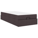 vidaXL Cadre de lit avec matelas avec matelas 2 Pièces Tan tissu