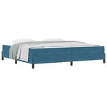 vidaXL Lit à ressorts avec matelas Bleu foncé 200 x 200 cm tissu