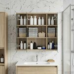 vidaXL Armoire Miroir de Salle de Bain Chêne Sonoma