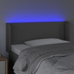 vidaXL Tête de lit à LED Gris 93x16x78/88 cm Similicuir