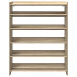 vidaXL Étagère à chaussures chêne sonoma 80x25x100cm bois d'ingénierie