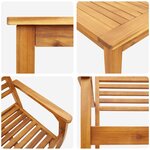 vidaXL Ensemble de salle à manger pour jardin 3 Pièces Marron