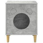 vidaXL Maison pour chat Béton 42 5 x 40 x 53 cm Bois d'ingénierie