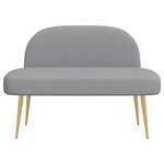 vidaXL Banc rembourré avec dossier Gris clair 110 x 60 x 76 cm
