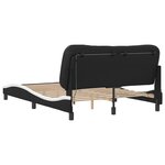 vidaXL Cadre de lit avec lumières LED noir blanc 120x200 cm similicuir