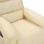 vidaXL Fauteuil de massage Crème Tissu