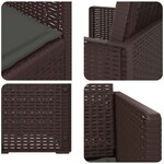 vidaXL Chaises de jardin salle à manger 2 Pièces Marron et anthracite PP