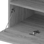 vidaXL Meuble TV avec lumières LED Sonoma gris 75x35x40 cm