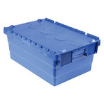 Bac de stockage navette avec couvercle en plastique bleu - 44 litres - viso