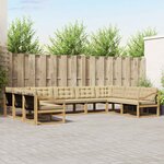 vidaXL Ensemble de canapés d'extérieur 9 Pièces Blanc et Beige