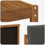 vidaXL Ensemble de canapés d'extérieur 4 pc Naturel et Anthracite