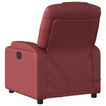 vidaXL Fauteuil de massage inclinable Rouge bordeaux Similicuir
