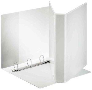 Classeur 4 anneaux 20 mm personnalisable 3 poches Dos de 35 mm Blanc ESSELTE