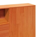 vidaXL Cadre de lit sans matelas cire marron 200x200cm bois pin massif