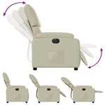 vidaXL Fauteuil inclinable électrique Crème Similicuir