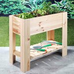 HI Jardinière surélevée 92 x 41 x 80 cm Bois de pin