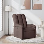 vidaXL Fauteuil inclinable Marron foncé Tissu