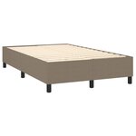 vidaXL Sommier à lattes de lit avec matelas et LED Taupe 120x200 cm