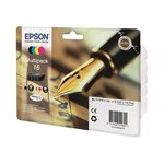 EPSON Multipack T1626 - Stylo Plume - Noir, Cyan, Magenta, Jaune