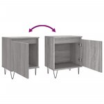vidaXL Tables de chevet 2 Pièces sonoma gris 40x30x50cm bois d'ingénierie