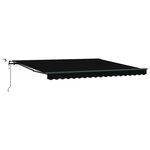 vidaXL Auvent Rétractable with Noir 400 × 300 cm tissu