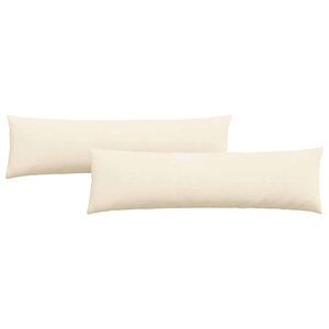 vidaXL Coussins de canapé 2 Pièces Crème 145 x 40 cm
