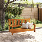 vidaXL Banc balançoire de jardin Marron 119 x 35 x 47 cm